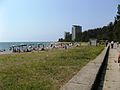 что такое пицунда на флоте. 120px Central beach of Pitsunda. что такое пицунда на флоте фото. что такое пицунда на флоте-120px Central beach of Pitsunda. картинка что такое пицунда на флоте. картинка 120px Central beach of Pitsunda. ПИЦУНДА, приморский климатический курорт в Абхазской АССР на одноимённом мысе Черноморского побережья Кавказа, в 20 км к Ю. от Гагры. Лето очень тёплое (ср. темп-pa авг. 23 о С), зима очень мягкая (ср. темп-pa янв. 6 о С); осадков 1410 мм в год. Леч. средства: аэрогелиотерапия, морские купания (с мая до конца октября). Показания: заболевания органов дыхания нетуберкулёзного характера, функциональные расстройства нервной системы, анемии. Широкий мелкопесчаный пляж. В 1960-е гг. был возведён пансионат на 3 тыс. мест, в ансамбле к-рого доминируют 7 высотных корпусов, расположенных вдоль берега Чёрного м. (1959-67, арх. М. В. Посохин, А. А. Мндоянц, В. А. Свирский, Ю. В. Попов, инж. С. Я. Школьников, В. С. Николаев; илл. см. т. 1, табл. II, стр. 64-65). Заповедник реликтовой пицундской сосны (пл. ок. 200 га). Туристская база.